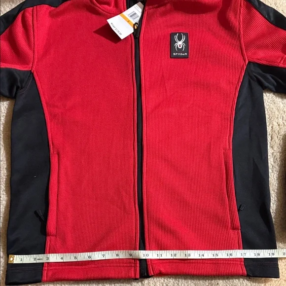 NWT Spyder Men's Performance Jacket in Red and Black size small - Picture 13 of 16